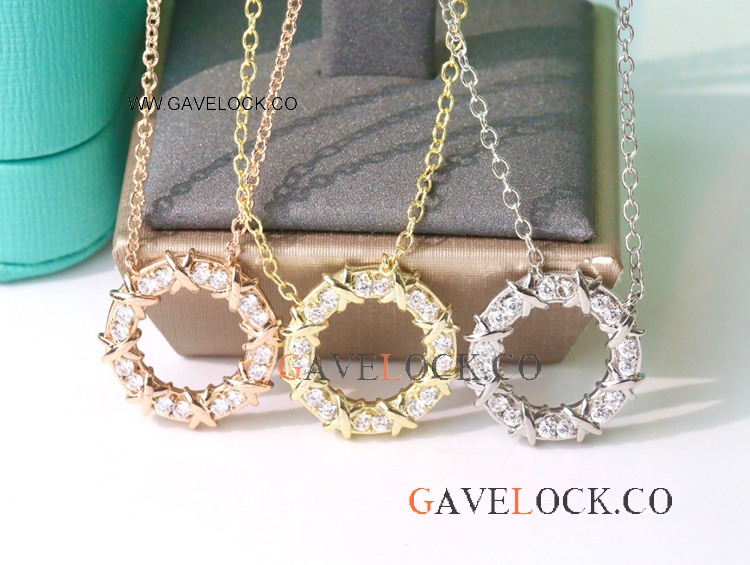 AAA Quality T I F F I N Y Atlas Necklace with Diamonds